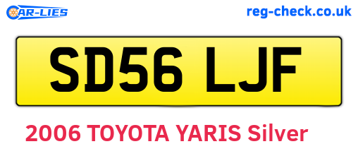 SD56LJF are the vehicle registration plates.