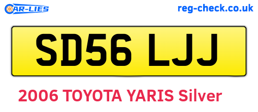 SD56LJJ are the vehicle registration plates.