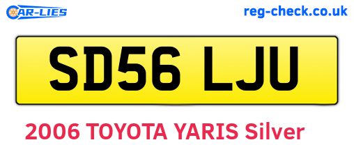 SD56LJU are the vehicle registration plates.