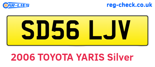 SD56LJV are the vehicle registration plates.