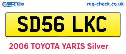 SD56LKC are the vehicle registration plates.