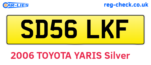 SD56LKF are the vehicle registration plates.