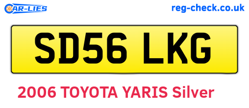 SD56LKG are the vehicle registration plates.