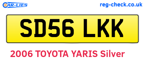SD56LKK are the vehicle registration plates.