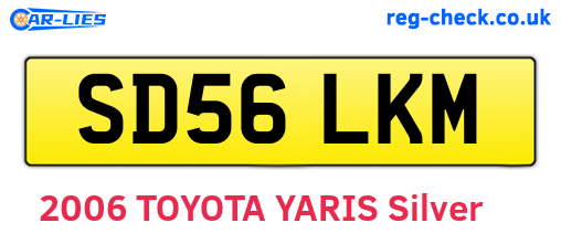 SD56LKM are the vehicle registration plates.