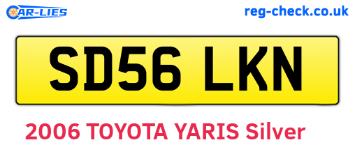 SD56LKN are the vehicle registration plates.