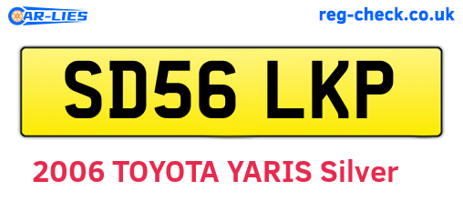 SD56LKP are the vehicle registration plates.