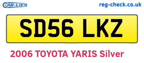 SD56LKZ are the vehicle registration plates.