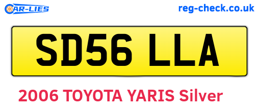SD56LLA are the vehicle registration plates.