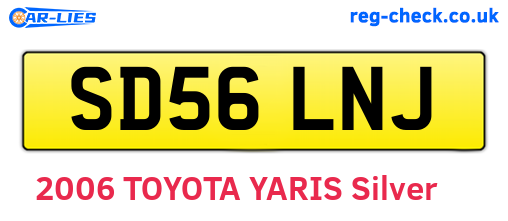 SD56LNJ are the vehicle registration plates.
