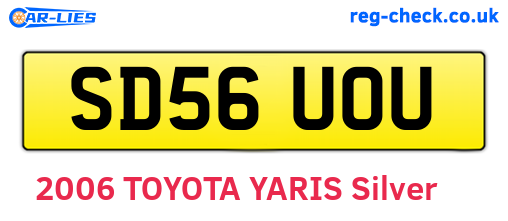 SD56UOU are the vehicle registration plates.