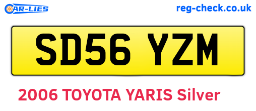 SD56YZM are the vehicle registration plates.