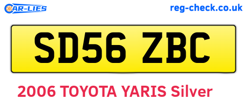 SD56ZBC are the vehicle registration plates.