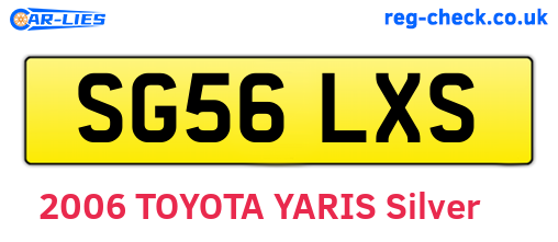 SG56LXS are the vehicle registration plates.