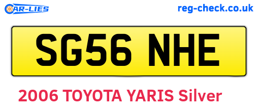 SG56NHE are the vehicle registration plates.