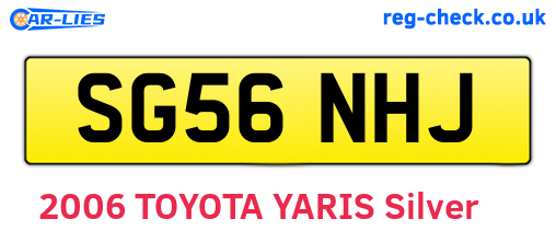 SG56NHJ are the vehicle registration plates.