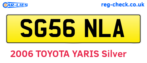SG56NLA are the vehicle registration plates.
