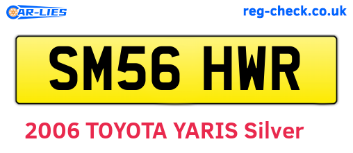 SM56HWR are the vehicle registration plates.