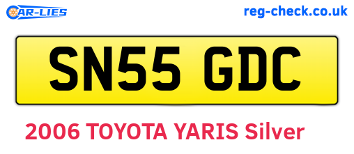 SN55GDC are the vehicle registration plates.
