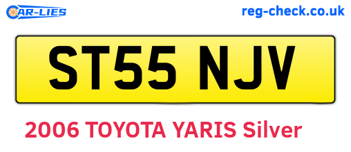 ST55NJV are the vehicle registration plates.
