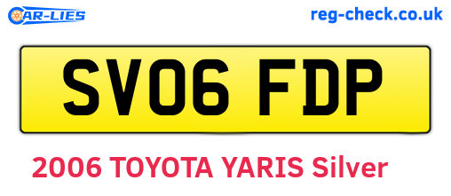 SV06FDP are the vehicle registration plates.