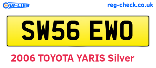 SW56EWO are the vehicle registration plates.