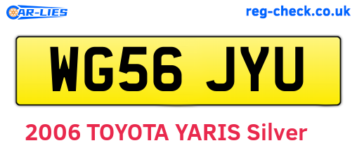 WG56JYU are the vehicle registration plates.