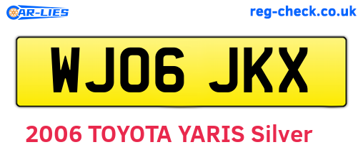 WJ06JKX are the vehicle registration plates.