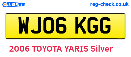 WJ06KGG are the vehicle registration plates.
