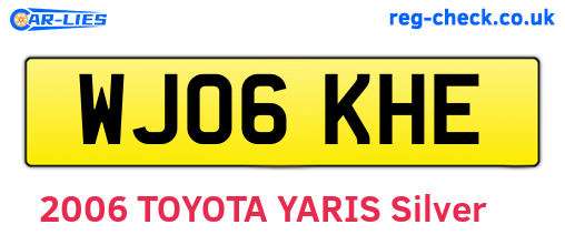 WJ06KHE are the vehicle registration plates.