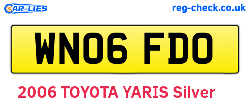 WN06FDO are the vehicle registration plates.