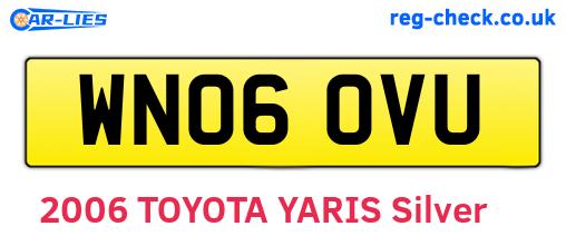 WN06OVU are the vehicle registration plates.