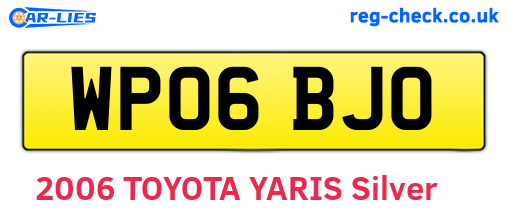 WP06BJO are the vehicle registration plates.
