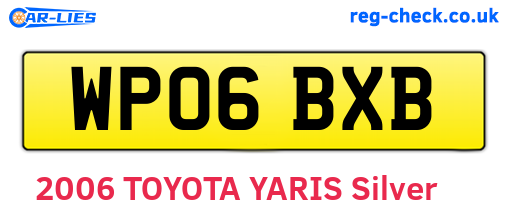 WP06BXB are the vehicle registration plates.