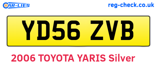 YD56ZVB are the vehicle registration plates.