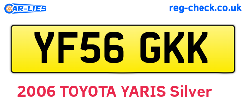 YF56GKK are the vehicle registration plates.