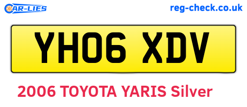 YH06XDV are the vehicle registration plates.
