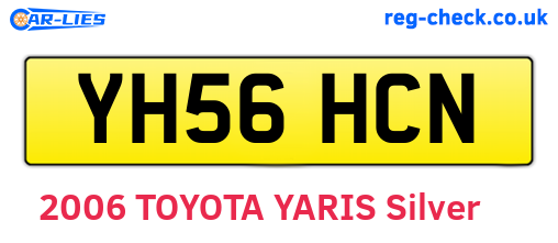 YH56HCN are the vehicle registration plates.