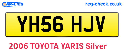 YH56HJV are the vehicle registration plates.