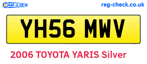 YH56MWV are the vehicle registration plates.