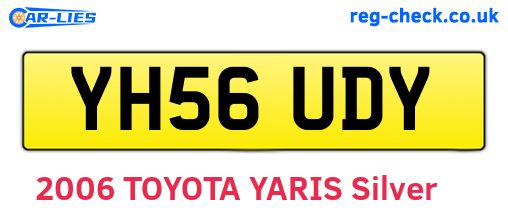 YH56UDY are the vehicle registration plates.