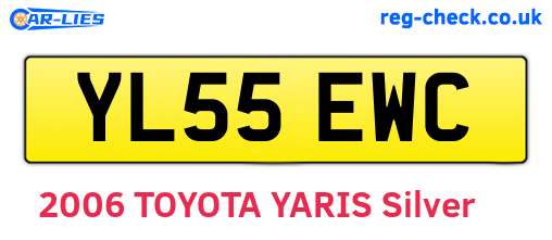 YL55EWC are the vehicle registration plates.