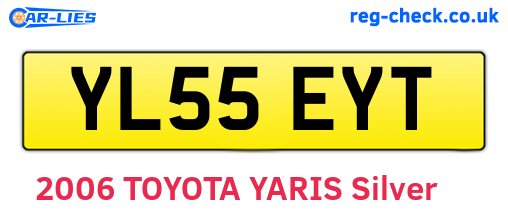 YL55EYT are the vehicle registration plates.