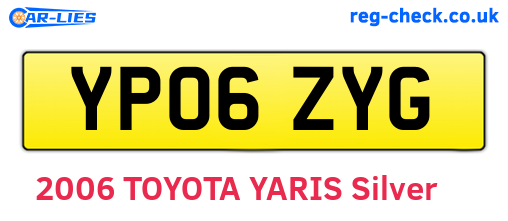YP06ZYG are the vehicle registration plates.
