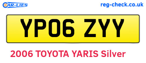YP06ZYY are the vehicle registration plates.