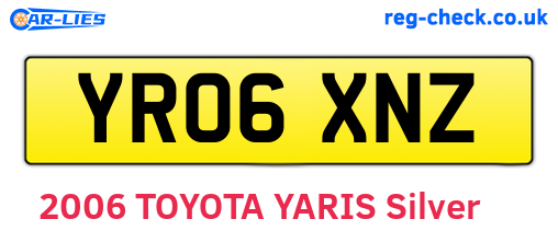 YR06XNZ are the vehicle registration plates.