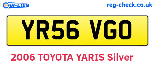 YR56VGO are the vehicle registration plates.