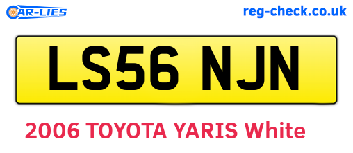 LS56NJN are the vehicle registration plates.