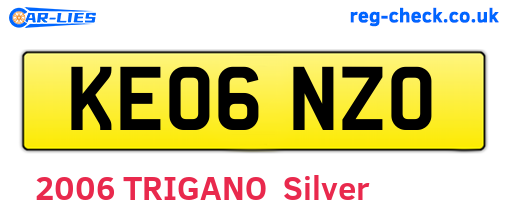 KE06NZO are the vehicle registration plates.