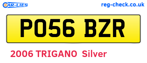 PO56BZR are the vehicle registration plates.